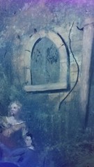 William Sanford Mason 1824-1864 Oil painting Children Blowing Bubbles by Cottage