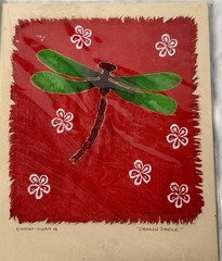 Folk Art Dragon Dance by Marco and Gloria Vancouver Island Fabric- Hand Block