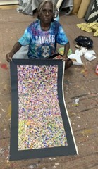 Bessie Pitjara 💕Aboriginal Art 85cm X 42cm COA Supplied BP26A-10