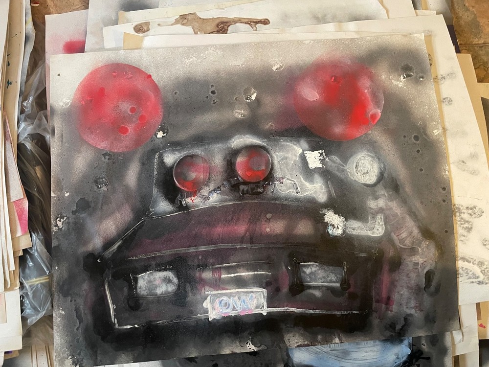 Original Painting 22×28 “Washer” graffiti street art poster size acrylic spray