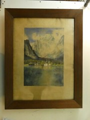 Unknown Artist Watercolour Flood 65x83cm G6951