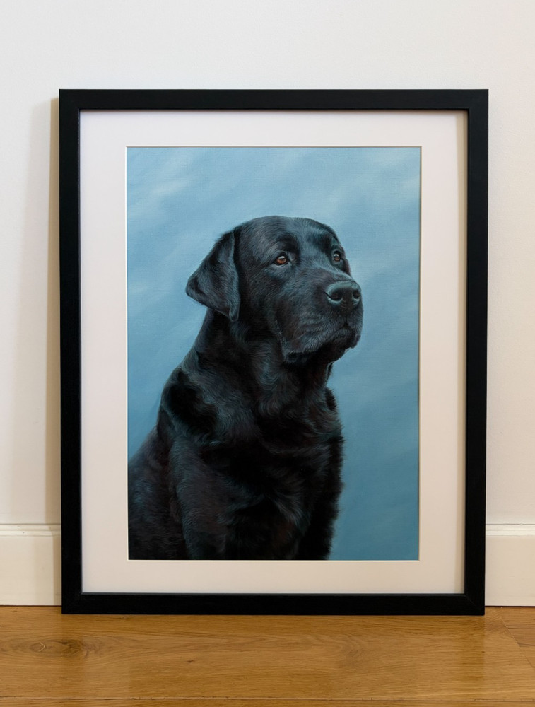 Custom Pet Portrait from Photo – Original Hand-Painted Painting of Your Pet (A4)