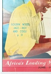 DRUM AFRICA’S LEADING MAGAZINE POSTER Of JUNE 1956 COVER ISSUE JAZZ MUSICIANS
