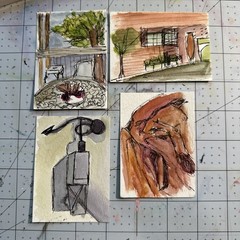 ACEO Original Art Card – Watercolor Study – 1K to OK #087