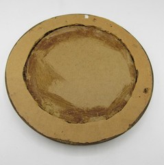 Antique Limoges enamel painting after Boucher Pastoral roundel 6.5” frame round