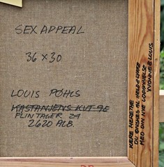 Louis Pohl Sex Appeal Akt Woman Oil Painting on Canvas Signed Danish Art
