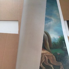 Hand painted oil on canvas, Repro. 30″w x 40″h.
