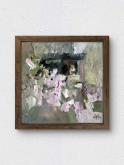 Garden Lilac 6×6 Oil Painting Flower Fine Art Wall Decor