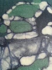 Stuart abstract painting on cloth „A Country Place“ 18.25×15.25 inches