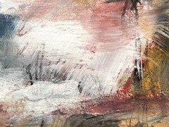 Original Abstract Expressionism 9X12 Paper Warm Tones Modern Handmade Signed 16