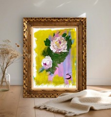 Rose Study Contemporary Expressionist Original Painting