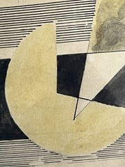 Werner Drewes Small Original Watercolor Study For “Island In The Clouds” 1942