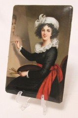 Antique Elisabeth Louise Vigee Le Brun Self Portrait KPM Style Porcelain Plaque
