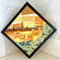 🏜️Original Southwest Desert Landscape Painting Antelope Framed Diamond Wall Art