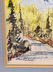 Pair Of Ann Sproul Watercolor Paintings Framed 11″ x 13″ Southwestern Scene