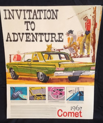 Car Detroit Painting Illustration Mercury Comet 1967 Cowboy advertising 19/40