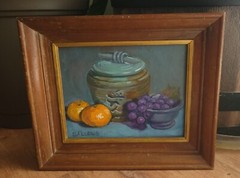 Framed Still Life Original Art Oil Painting Realism 8×10 Impressionism Sallows