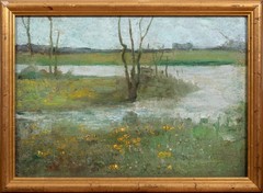 19th Century European Impressionist River Landscape – Piet MONDRIAAN (1872-1944)