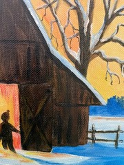 12 x 12 Acrylic Painting on Canvas Board…..“Bright Winter Morning“