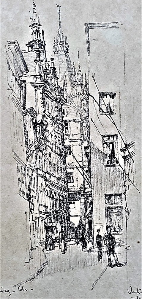 Robert AUSTIN (1895-1973) Original DRAWING in Graphite Museum FRAMED dated 1919