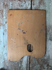 Vintage wooden artist palette Wall decor Painter Painting Acrylic antique Wood