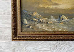 Vintage oil painting framed