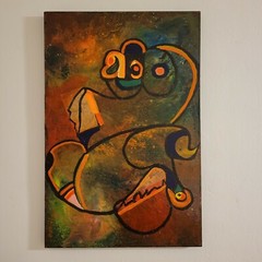 Rare: Richard Sigmund Original Abstract Oil Painting on Canvas