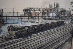 RARE 1958 HOWARD FOGG WATERCOLOR PAINTING YOUNGSTOWN SHEET TUBE CAMPBELL WORKS