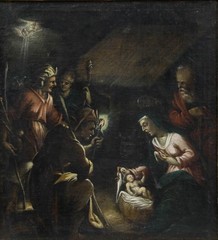 European School 18th Century Oil – The Adoration of the Shepherds