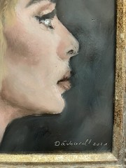 Original Oil Painting Adele Oil Luxury Portrait Painting Baroque Frame