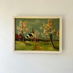 Timeless Landscape Oil Painting „Framed Painting“ Handcrafted Small Art