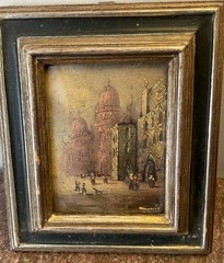 VINTAGE SIGNED MINIATURE ORIGINAL OIL PAINTING