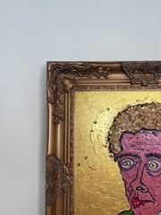 Textured Painting on Canvas by Serg Graff „Portrait of Alexander Hamilton“, COA