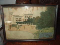 Antique Artist Signed Watercolor Painting French Riviera ? F Luttman 1924