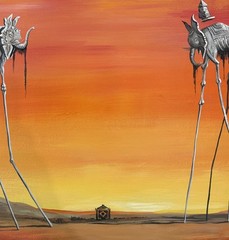 Salvador Dali 1904-1989 Oil on Canva In style of Hand Signed Amazing Painting