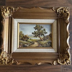 Oil Painting By Homer – Landscape Art, Trees, Flowers