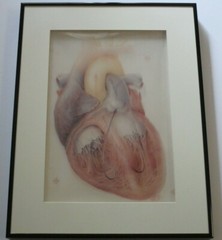TED BLOODHART PAINTING POP ART HUMAN SCIENCE MEDICAL SURGICAL REALISM HEART 1970