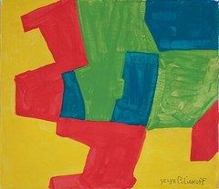 Serge Poliakoff Signed Abstract Oil Painting on Canvas – Modern Russian Art