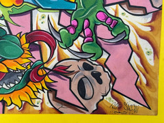 ROB ROBERT SACCHI PAINTING SIGNED ORIGINAL NEW YORK GRAFFITI ASIAN DRAGON ART NY