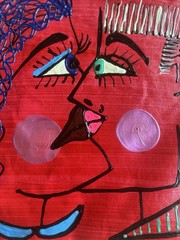 Fernando “ FER “ Sucre Painting Pillow Canvas 20”x 20” 2015 signed Miami pop art