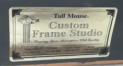 Hand Painted Signed by Artist and Framed Floral Letters Spells out Hambelton