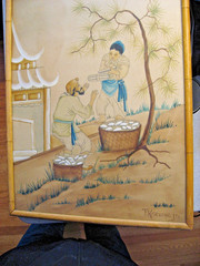 Vtg Frank Kriesche Jr. House of Baldwin Watercolor The Traders about 24″T x 18″W