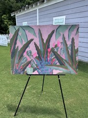 Dan Goad Original Tropical Painting Floral Very Rare