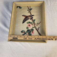 Vtg 11″×14″ Framed Chinese Nature Art (reprint) on Bamboo Paper