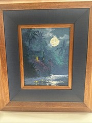 James Coleman Painting Cottage Moon Framed Print Signed Numbered Framed Art