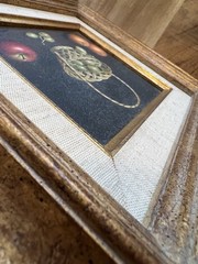 Original Lima Pizarro Miniature Oil Painting Spanish Still Life Fruit – Signed