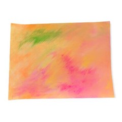 Custom Acrylic Painting Yellow Green Orange Pink