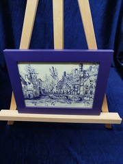 Painting 22x17cm In A Purple Frame