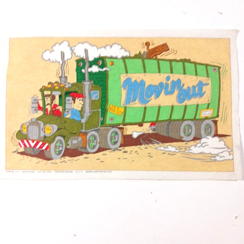 Artex Semi Truck Drivers Movin Out Finished Painted Poster wall Art Mancave