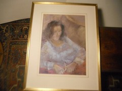 Vintage PASTEL Painting Reclining Woman OXFORD Art Society Artist Helen Gibson